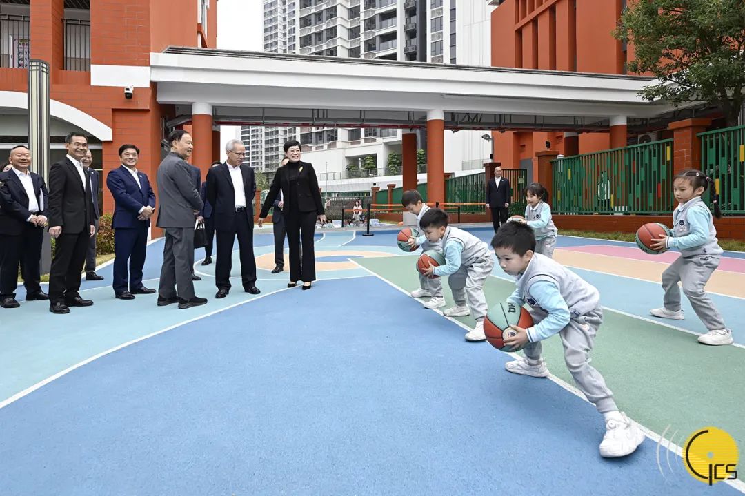 ▲岑浩輝考察濠江中學附屬橫琴學校 ▲岑浩輝考察濠江中學附屬橫琴學校